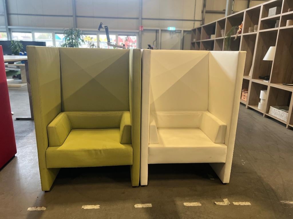 Belstoel / wachtkamerbank/ fauteuil, 2 stuks, Huis en Inrichting, Banken | Bankstellen, Gebruikt, Eenpersoons, 75 tot 100 cm, Ophalen of Verzenden