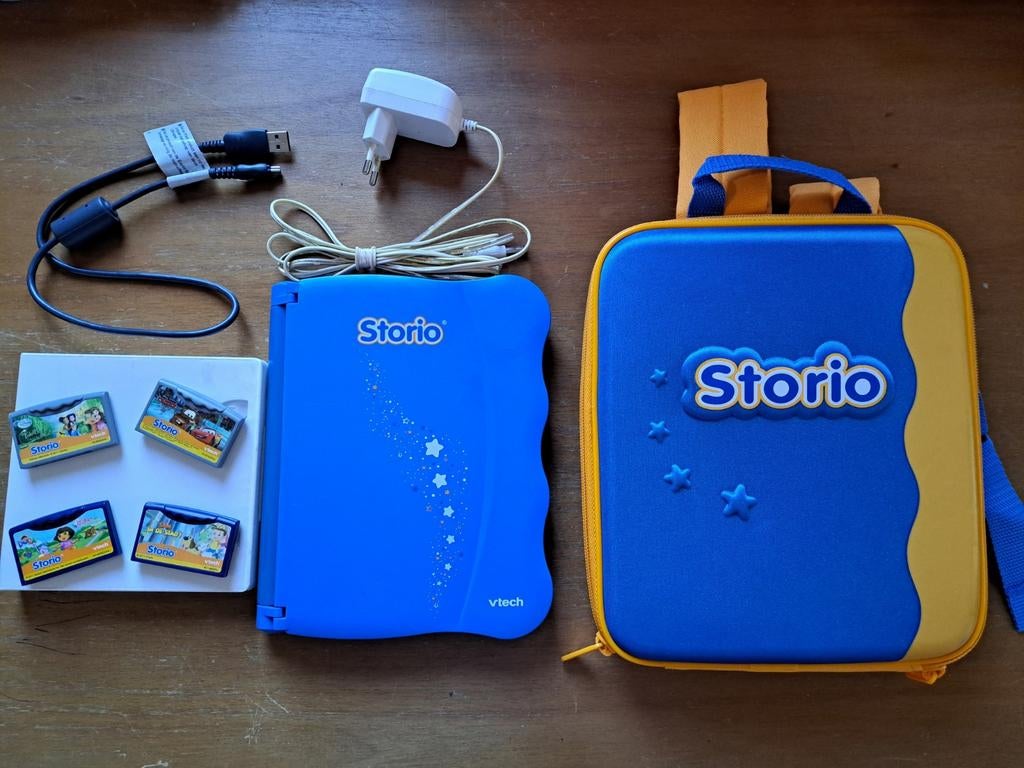 V-Tech Storio inclusief 4 spellen, Kinderen en Baby's, Speelgoed | Vtech, Ophalen, Gebruikt, 4 tot 6 jaar