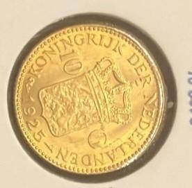 Gouden Tientje 1925 - Wilhelmina, Postzegels en Munten, Koningin Wilhelmina, Losse munt, 10 gulden, Goud