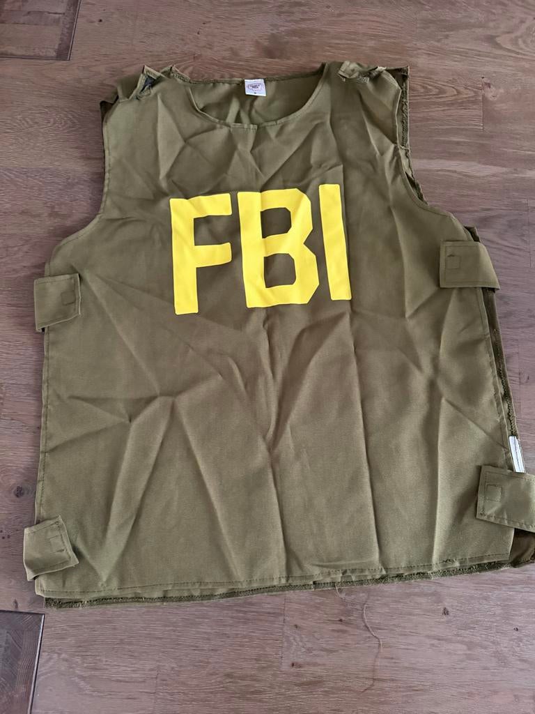 FBI Vest - Carnaval Kostuum, Carnaval, Overige maten, Ophalen of Verzenden, Zo goed als nieuw