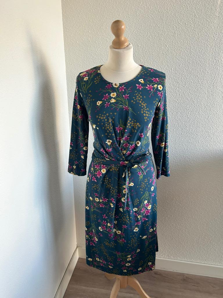 King Louie maat L blauwe bloemen jurk 2889