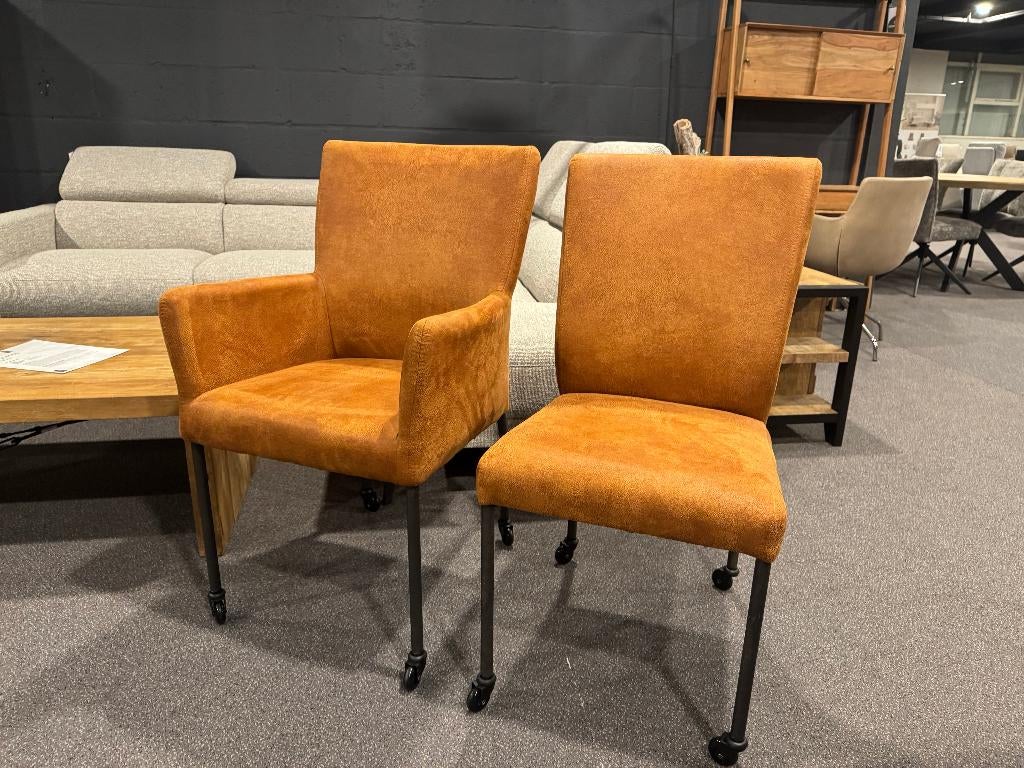 NIEUW Opruiming! Eetkamerstoel Ravi | Set van 2 | Van €594,-, Ophalen, Metaal, Twee, Overige kleuren