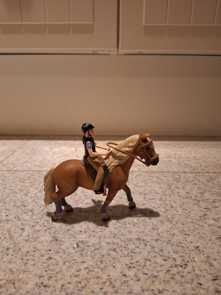 Schleich Paard met Ruiter, Ophalen of Verzenden, Gebruikt