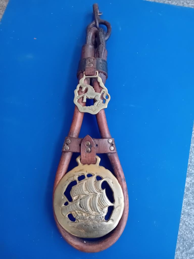 Vintage Paardentuig met Scheepsmotief, Ophalen of Verzenden