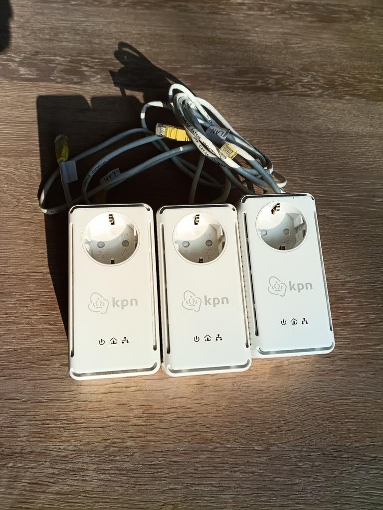KPN Adapters 3 stuks met kabel, Computers en Software, Powerlines, Ophalen, Gebruikt, KPN