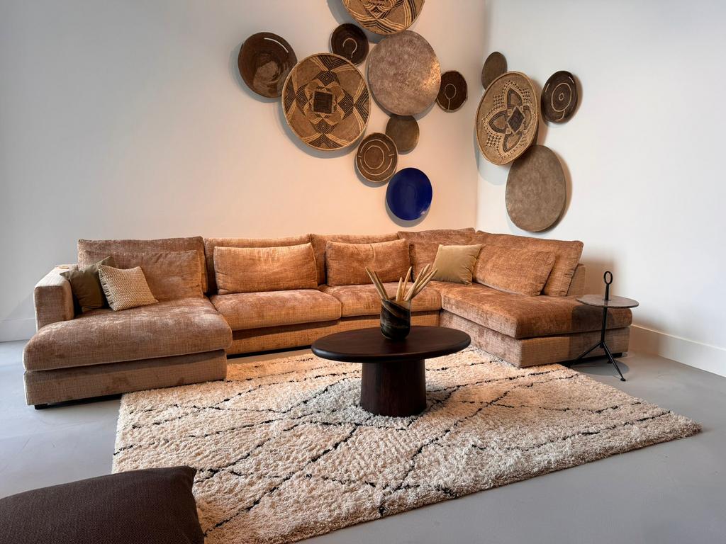 Hoekbank Popoline Easy Sofa in zachte stof in u vorm, Ophalen, Easy Sofa, Info@mokana.nl, Nieuw