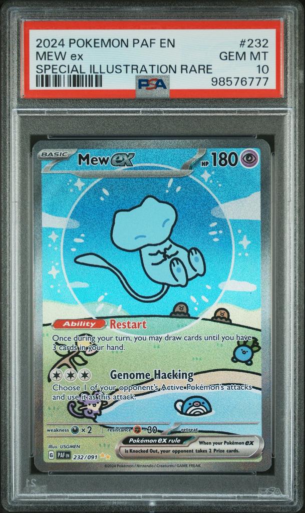 Pokemon Mew Ex 232 Paldean Fates Bubble Mew PSA 10, Ophalen of Verzenden, Zo goed als nieuw