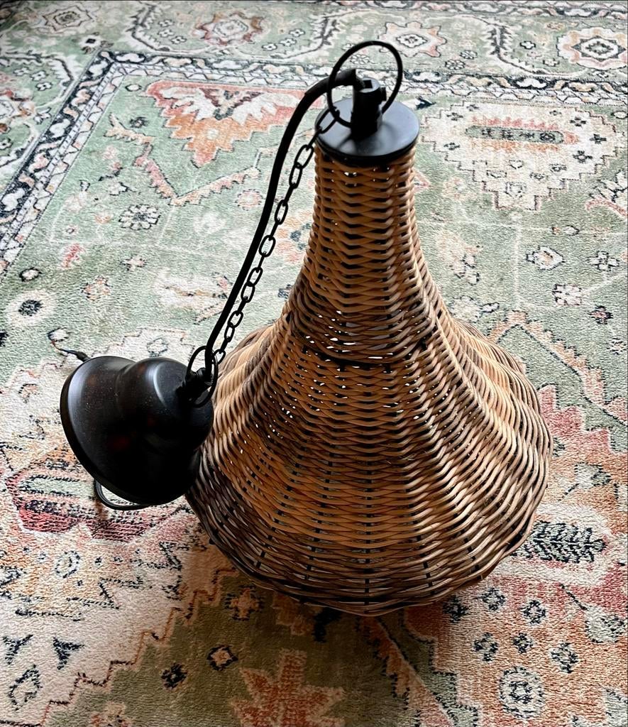Zara Home Rotan Hanglamp, Ophalen, Zo goed als nieuw, Overige materialen, Minder dan 50 cm