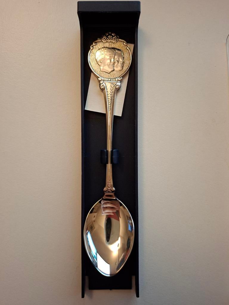 Verzilverde theelepel Koninklijk Huis Willem Alexander, Ophalen of Verzenden