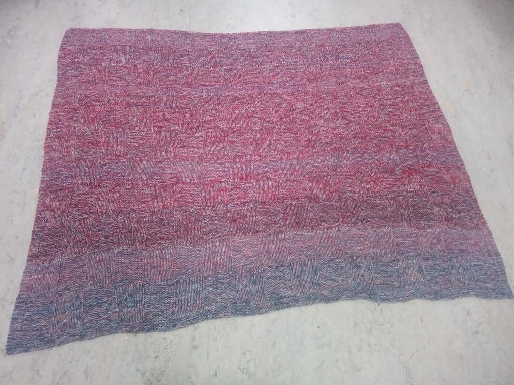 Gebreide throw plaid, Huis en Inrichting, Woonaccessoires | Plaids en Woondekens, Ophalen of Verzenden, Gebruikt