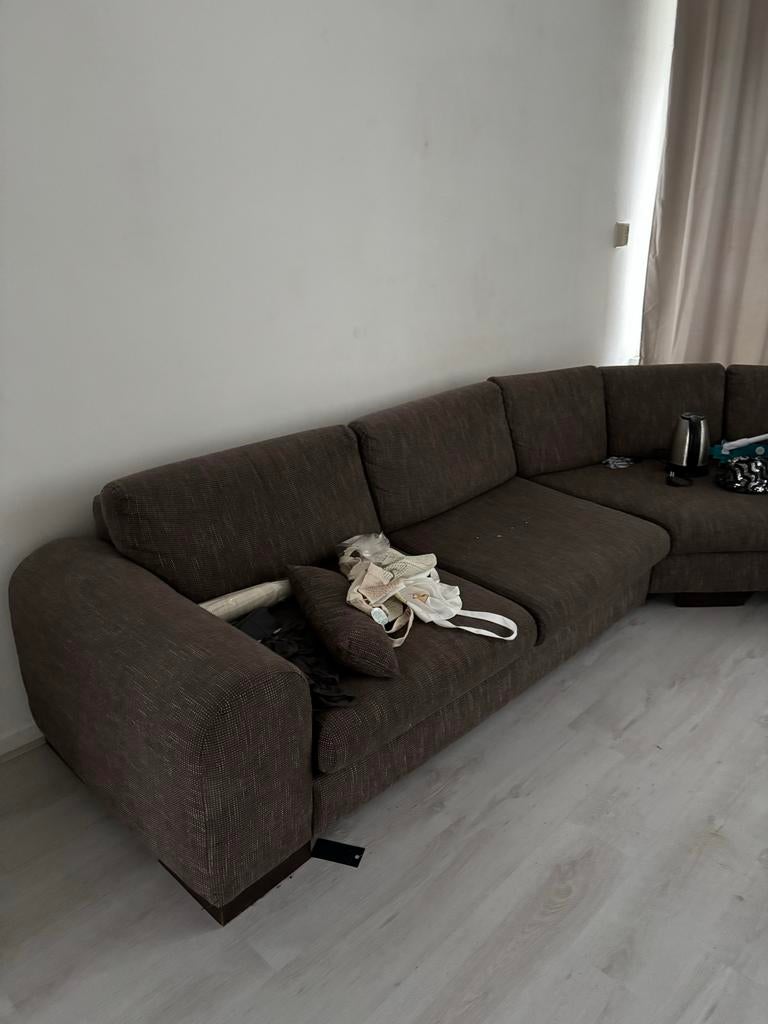 Diverse inboedel: Hoekbank, koelkast, vriezer, TV meubel, Ophalen of Verzenden, Gebruikt, Stof