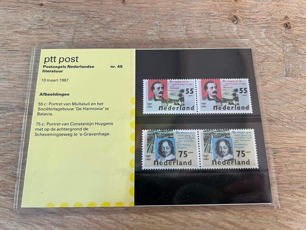 PTT Postzegelmapje 1987 Nederlandse Literatuur, Postzegels en Munten, Postzegels | Nederland, Ophalen of Verzenden, Na 1940, Postfris