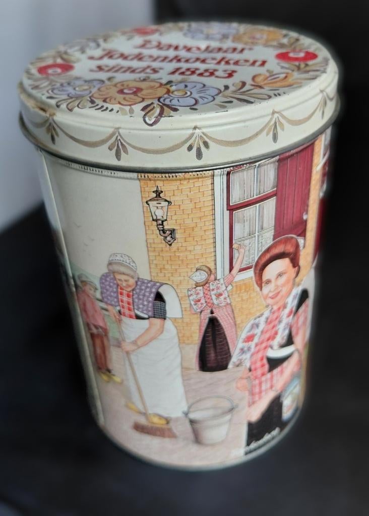 Blik Davelaar Jodenkoeken, klederdrachten, Ophalen of Verzenden, Gebruikt, Overige