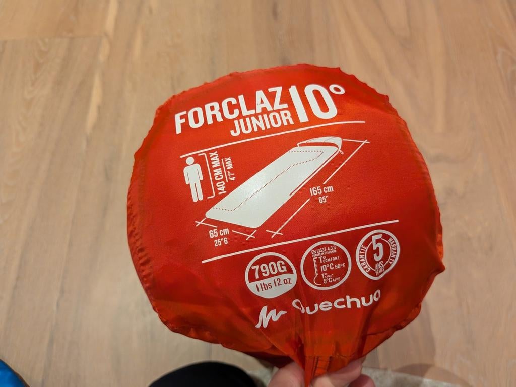 Quechua Forclaz 10 Junior Slaapzak - Kind, Caravans en Kamperen, Slaapzakken, Ophalen of Verzenden, Gebruikt
