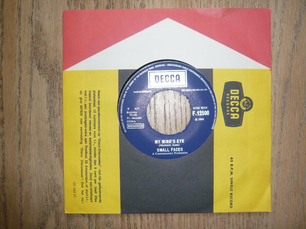 Single Van The Small Faces., Cd's en Dvd's, Vinyl Singles, Gebruikt, 7 inch, Single, Ophalen of Verzenden