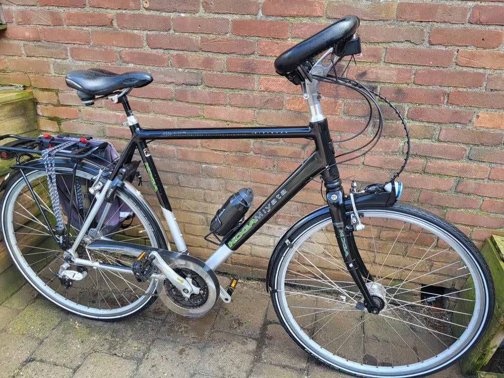 Koga Miyata Distance herenfiets 27V Deore- geveerd etc 60cm, Fietsen en Brommers, Ophalen, 28 inch, Gebruikt, Vering