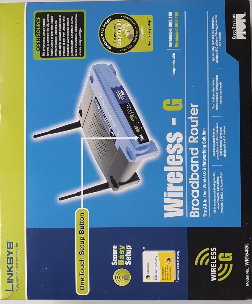 Nieuw, Linksys Wireless-G Broadband Router WRT54GL, Ophalen of Verzenden