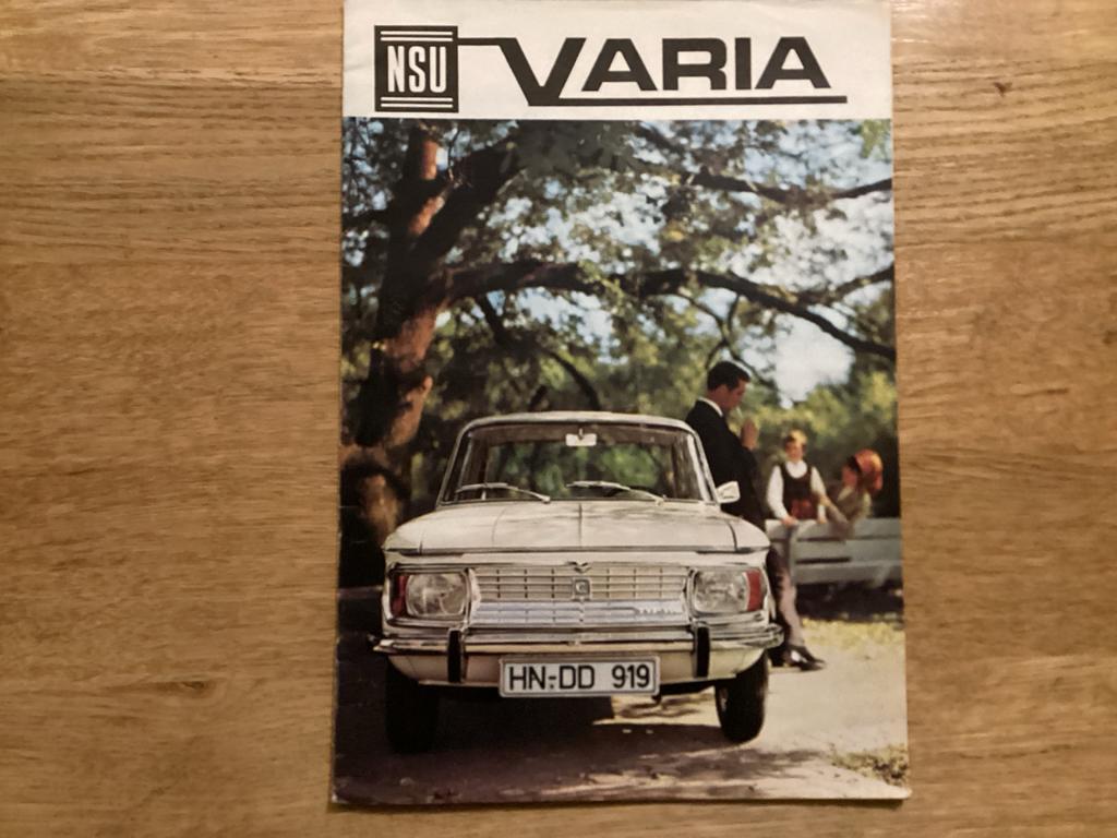 NSU Varia brochure - Origineel uit de jaren '60, Ophalen of Verzenden, Zo goed als nieuw, Overige merken