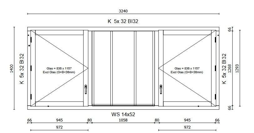 3 x dakkapellen kozijn hardhout, Gevelraam of Ruit, 120 tot 160 cm, Nieuw, Ophalen of Verzenden