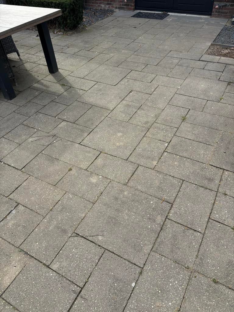 Oud Hollandse betontegels, wildverband en 60x60, Gebruikt, Ophalen of Verzenden, 10 m² of meer, Beton