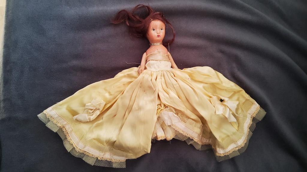 Antieke pop Jaren 40 doll Nancy Ann? Gemerkt KAK USA., Ophalen of Verzenden