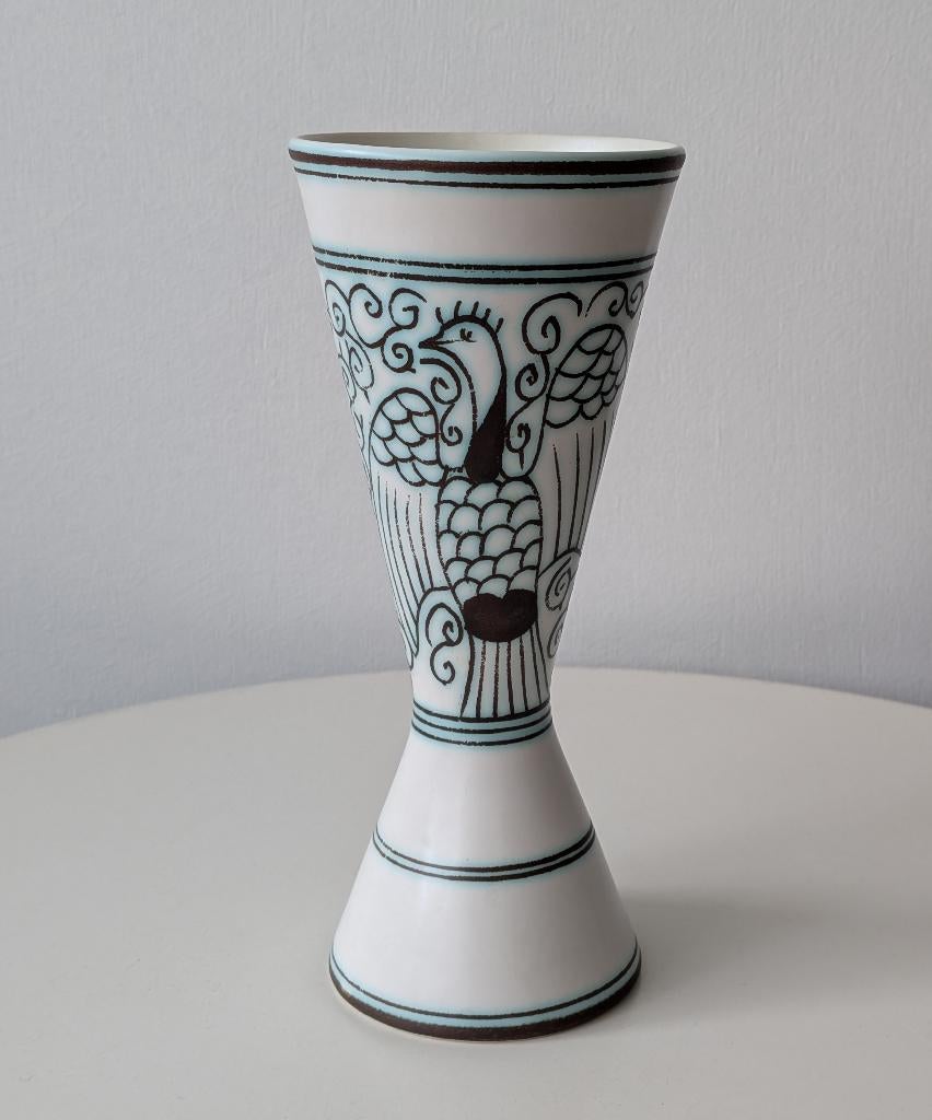 Prachtige PLATEEL VAAS uit GOUDA, Ophalen of Verzenden