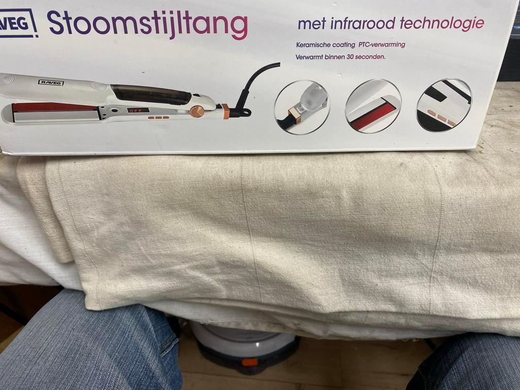 Raveg Stoomstijltang met infrarood technologie, Ophalen of Verzenden, Nieuw, Krultang of Stijltang