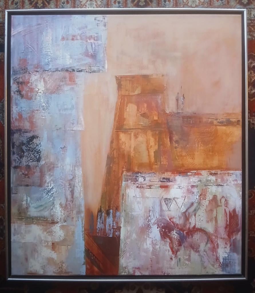 Toos van Holstein  80 x 90 cm origineel werk  " Mezo Passo", Ophalen