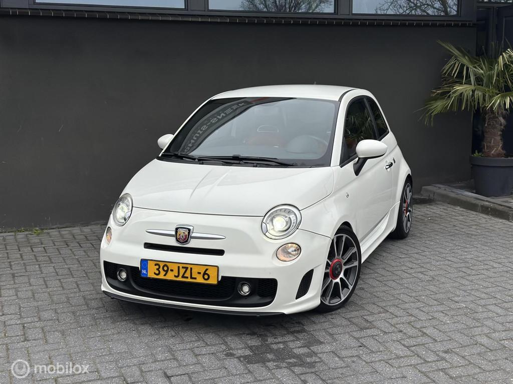 🔥Fiat 500 1.4-16V Abarth 200PK | Leder | Climate |NL auto, Voorwielaandrijving, Euro 5, 4 cilinders, Wit