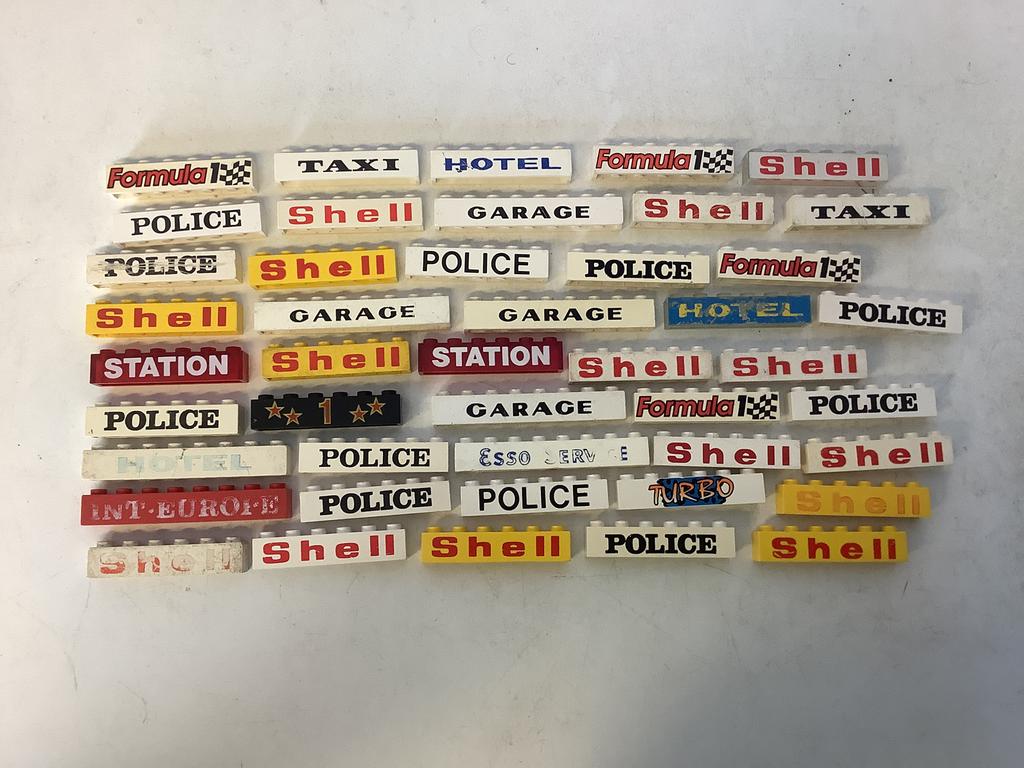 Partij lego stenen met opdruk, Ophalen of Verzenden, Gebruikt, Losse stenen, Lego