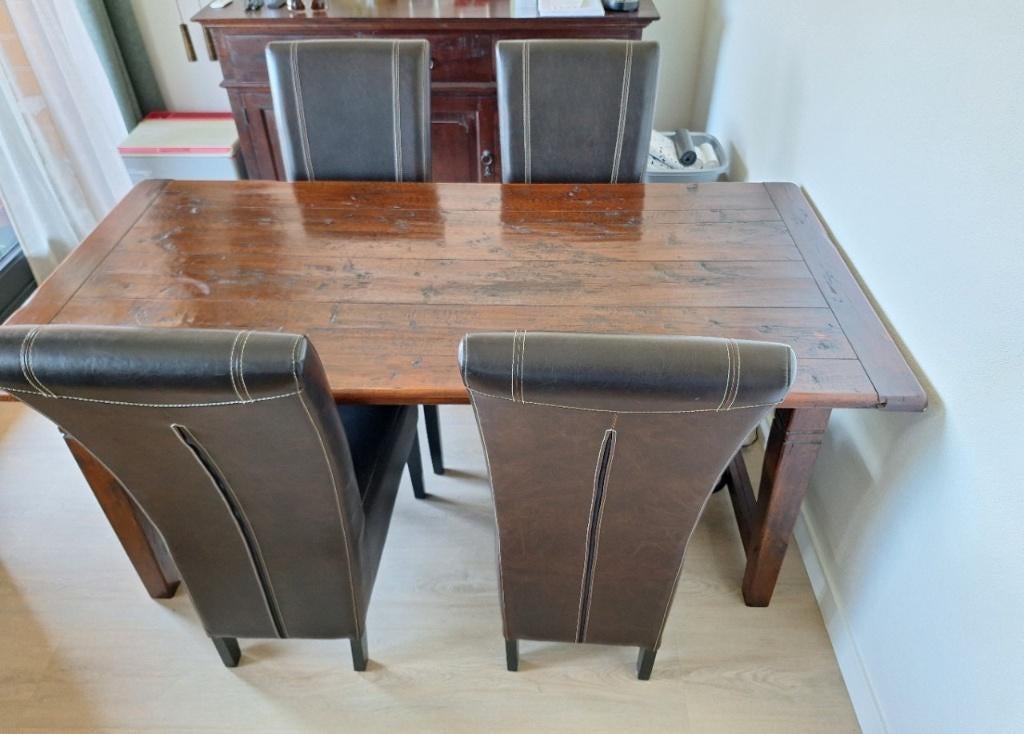 oud eiken eethoek, Ophalen