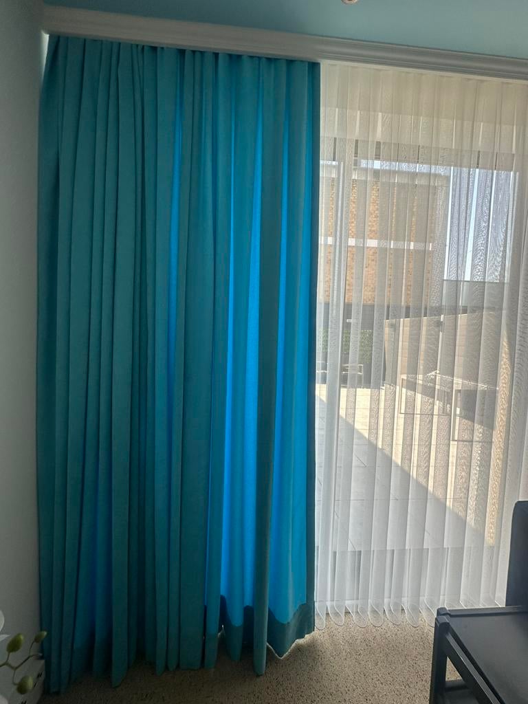 Gordijn en vitrage, Huis en Inrichting, Stoffering | Gordijnen en Lamellen, Ophalen, Gebruikt, Overige kleuren, 200 cm of meer