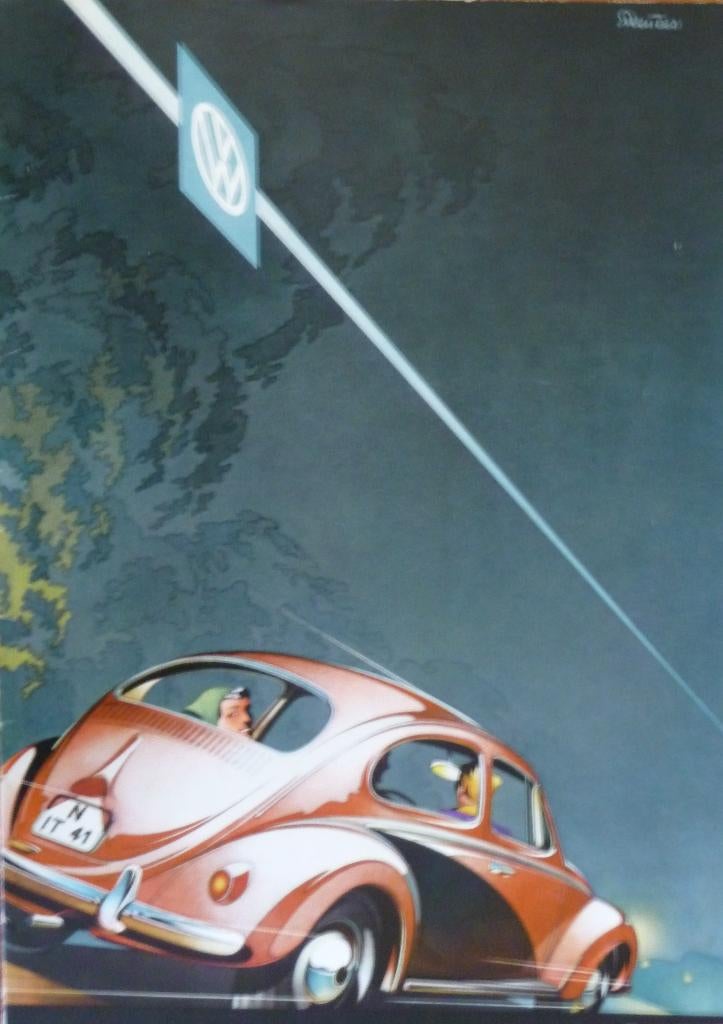 Folder VOLKSWAGEN Kever 1958 Uitgave PON NV, Ophalen of Verzenden, Zo goed als nieuw, Volkswagen