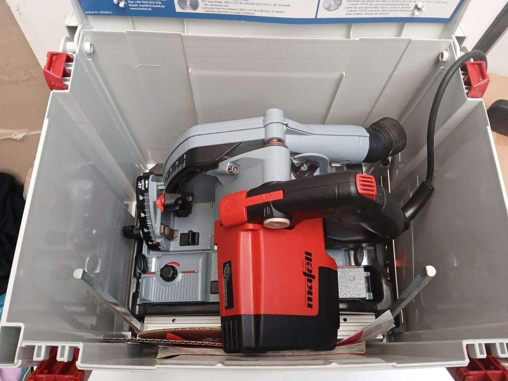 Mafell MT55cc invalzaag in T-MAX koffer, Doe-het-zelf en Verbouw, Gereedschap | Zaagmachines, Ophalen, Invalzaag, 70 mm of meer