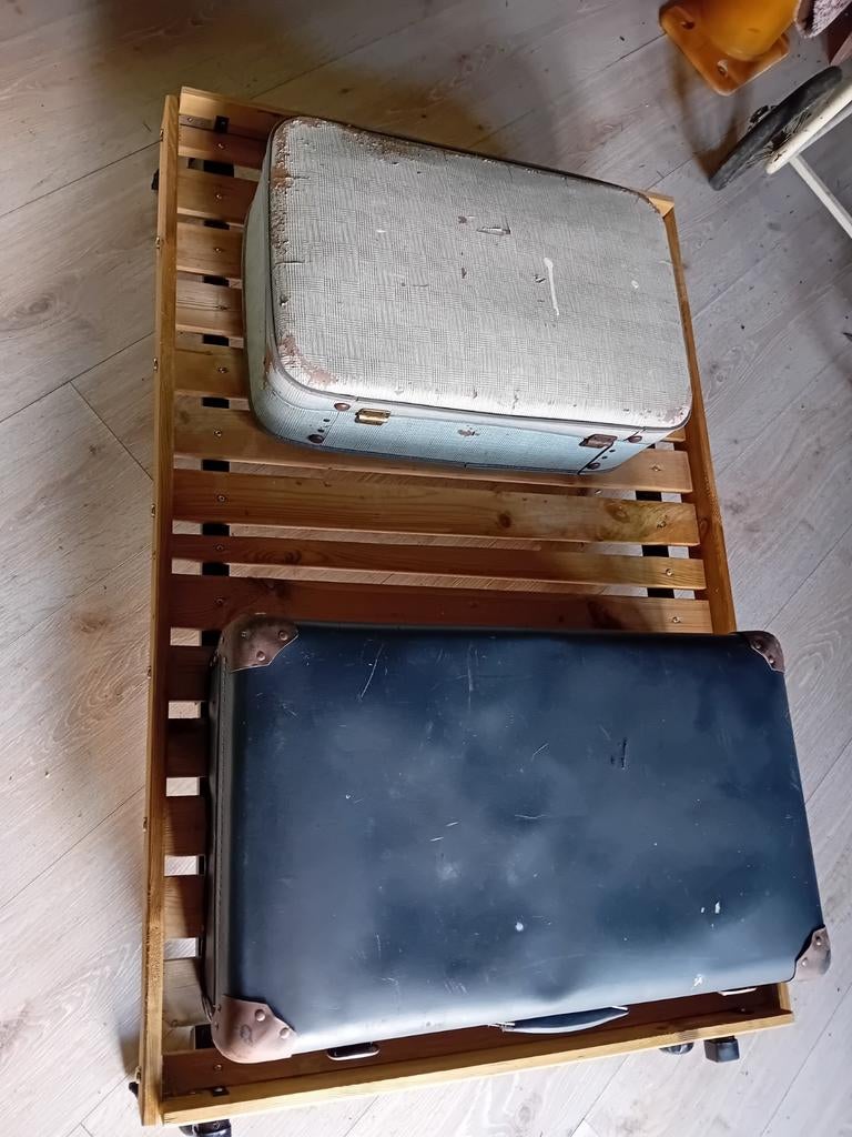 Houten imperiaal voor oldtimer met koffers, Ophalen of Verzenden