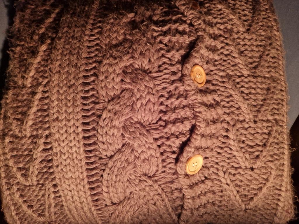 Nieuw Antraciet Gebreid Kussen met Knopen, Ophalen of Verzenden, Nieuw, Grijs, Vierkant