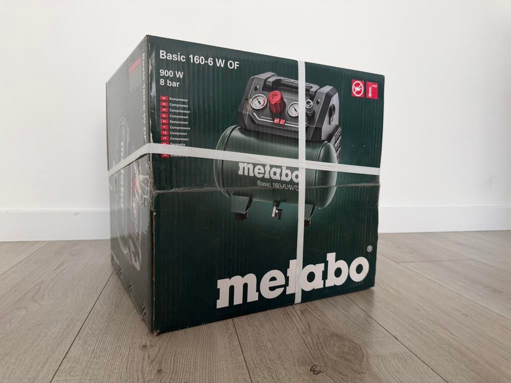 Metabo Basic 160-6 W OF Compressor NIEUW In Doos, Doe-het-zelf en Verbouw, Compressors, Minder dan 25 liter, Ophalen, Nieuw, Minder dan 200 liter/min