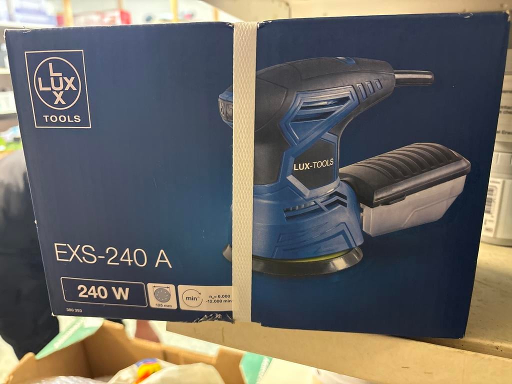 LUX-TOOLS EXS-240 A Vlakschuurmachine 240W, Ophalen of Verzenden, Nieuw, Minder dan 600 watt, Vlakschuurmachine