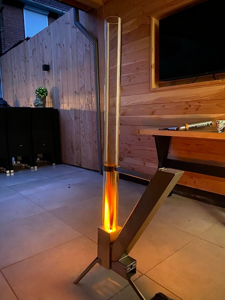 Pallet heater met glazen buis, Ophalen of Verzenden, Gebruikt