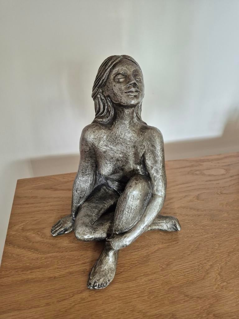 Lee Anne naaktbeeld, zittende vrouw, gesigneerd, Ophalen of Verzenden, Gemerkt, Beeld, Vrouw