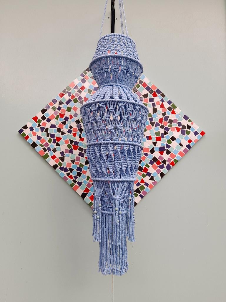 Lampion kroonluchter macrame 80 cm, Ophalen of Verzenden, Nieuw