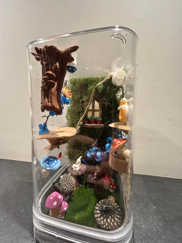 Springspin terrarium Alice in Wonderland theme, Dieren en Toebehoren, Insecten en Spinnen, Spin of Schorpioen