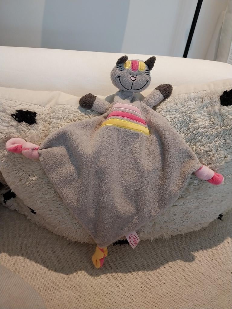 Funnies poes kat knuffeldoekje, Overige merken, Overige karakters, Grijs, Ophalen of Verzenden