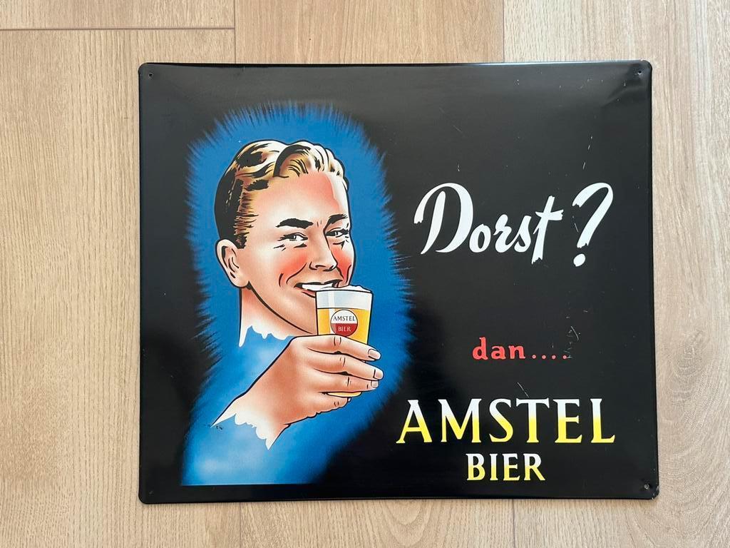 Groot Reclamebord Dorst? dan . . . Amstel Bier, Verzamelen, Merken en Reclamevoorwerpen, Ophalen of Verzenden, Gebruikt, Reclamebord