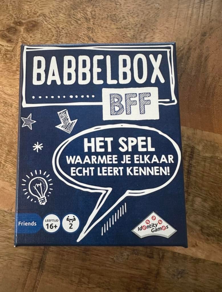 Spel- en babbelbox, Hobby en Vrije tijd, Gezelschapsspellen | Kaartspellen, Ophalen of Verzenden, Zo goed als nieuw