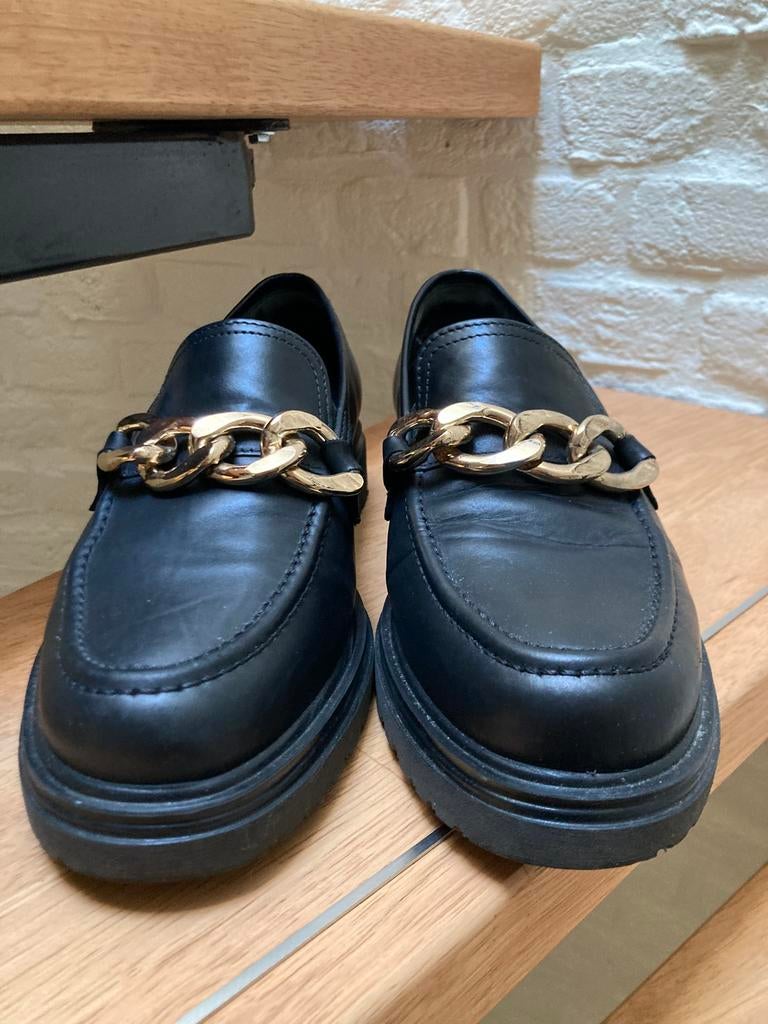 GABOR INSTAPPERS 38H, Ophalen of Verzenden, Zo goed als nieuw, Zwart, Loafers