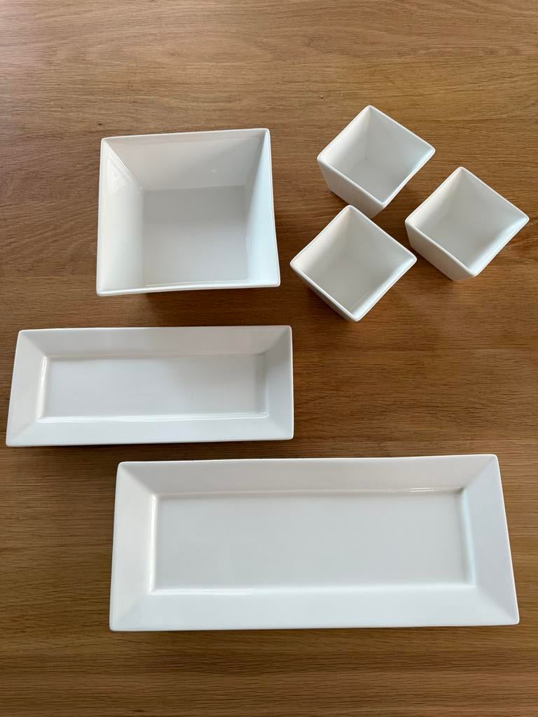 Serveerschalen / wit / xenos, Ophalen of Verzenden, Zo goed als nieuw