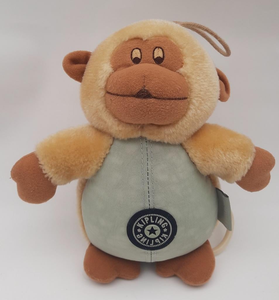 Kipling Aap knuffel lichtgroen met slaapliedje ca. 24cm, Ophalen of Verzenden, Zo goed als nieuw