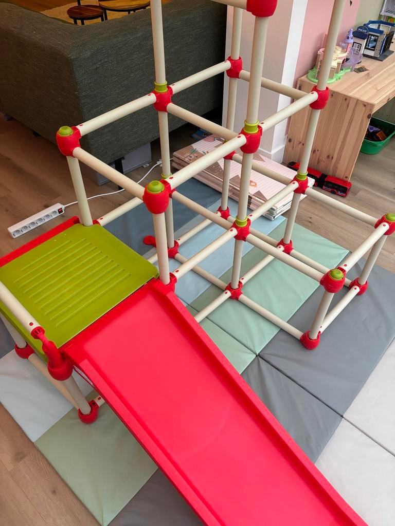 Klimrek met glijbaan voor binnen - Peuters & Kleuters, Ophalen, Gebruikt, Glijbaan
