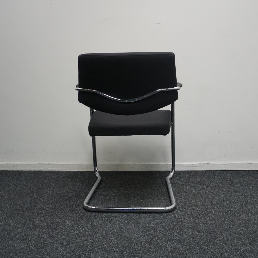 25x Vergaderstoelen | Zwart | Chroom | Stapelbaar, Gebruikt, -, Zwart, -